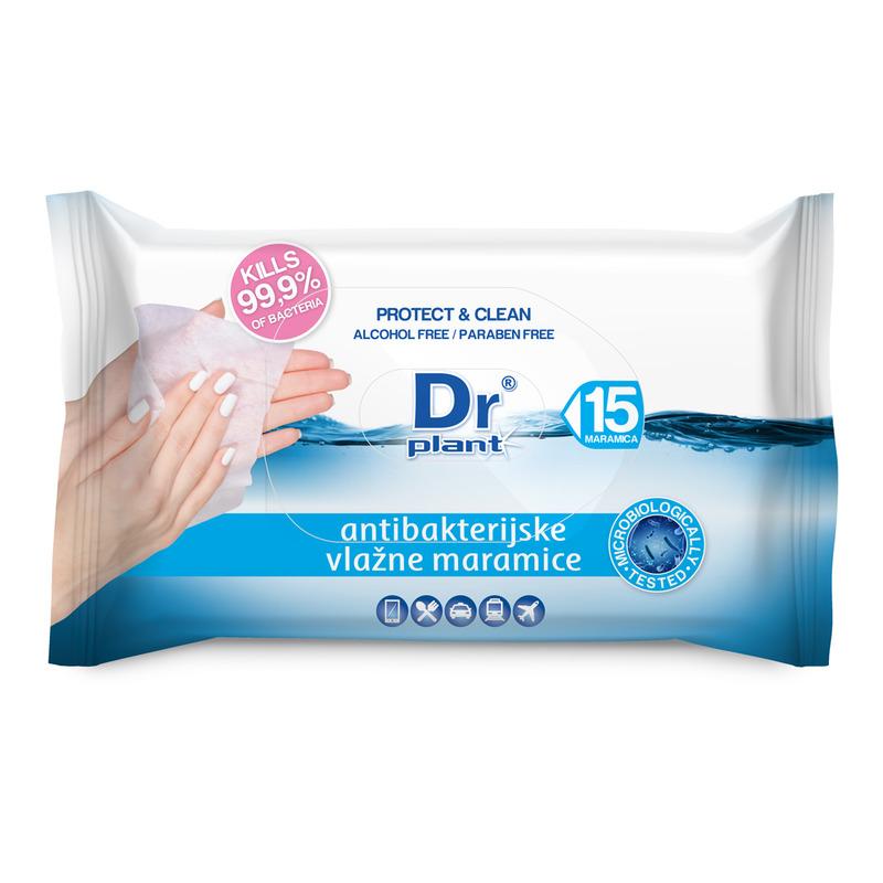 Dr Plant antibakterijske vlažne maramice 15 komada