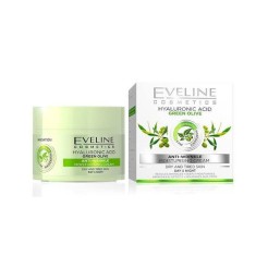 Eveline Green Olive & Hyaluronic Acid krema za lice 50 ml+POKLON