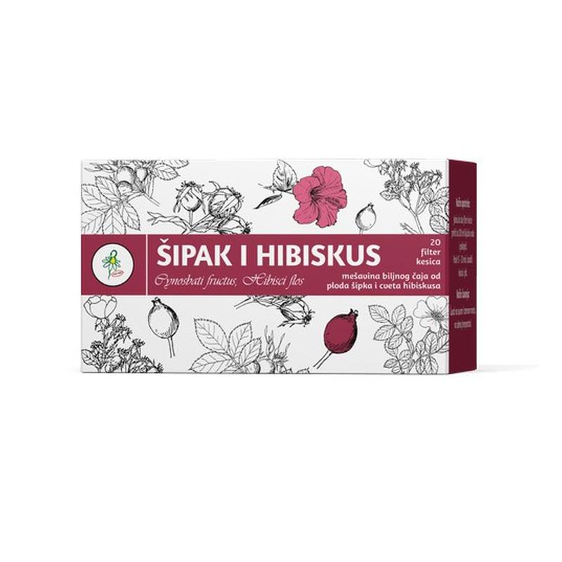 Filter čaj Šipak i hibiskus Moć bilja 20 kesica