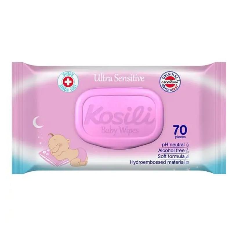 Kosili Ultra Sensitive Baby roze vlažne maramice 70 komada