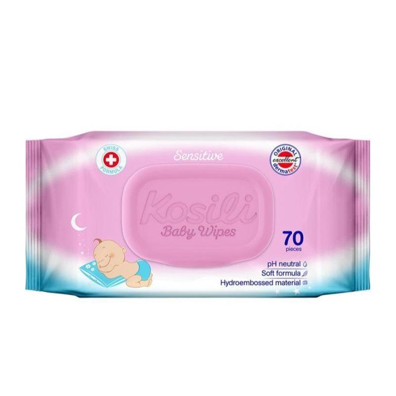 Kosili Ultra Sensitive Baby vlažne maramice roze 70 komada