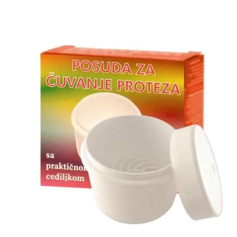 Posuda za čuvanje proteze sa cediljkom 2M