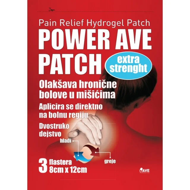 Power Ave Patch 8cmx12cm-flasteri protiv bolova